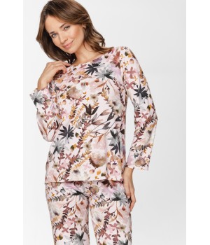 Parte superior del pijama rosa ajustado